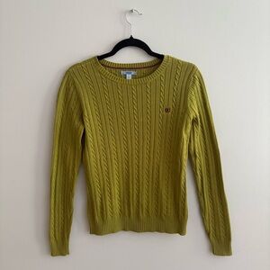 Izod Green Cable Knit Sweater